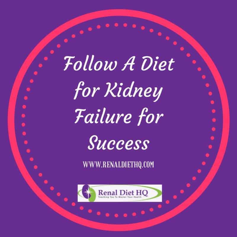 Follow A Diet For Kidney Failure For Success