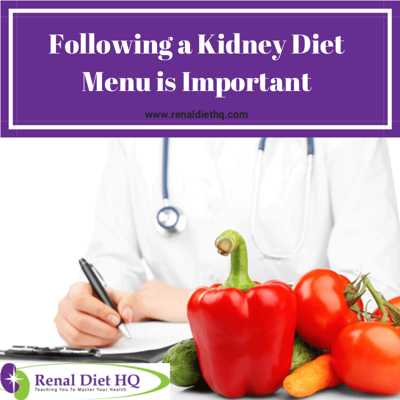 Following A Kidney Diet Menu Is Important