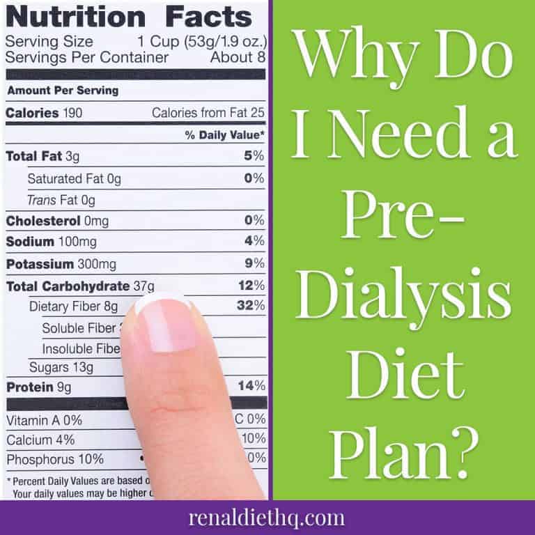 Choosing a Pre-Dialysis Diet Plan