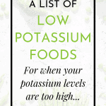 A Low Potassium Menu For When Levels Are High