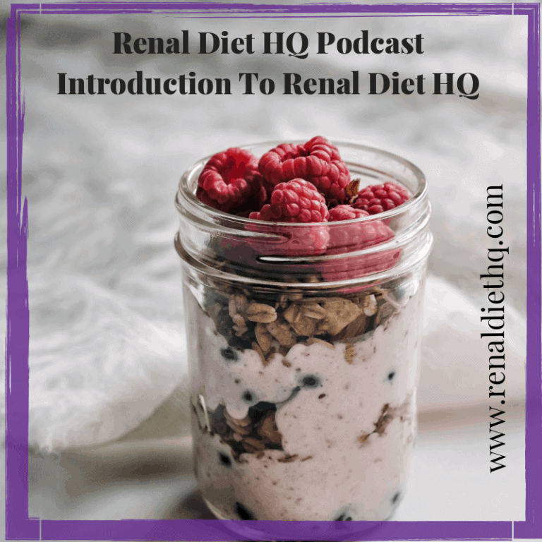 Renal Diet Podcast 001 - Introduction