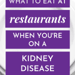 Restaurants And Chronic Kidney Disease