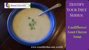 Cauliflower And Goat Cheese Soup Vegetarian Healthy Low Sodium Meals Zyd