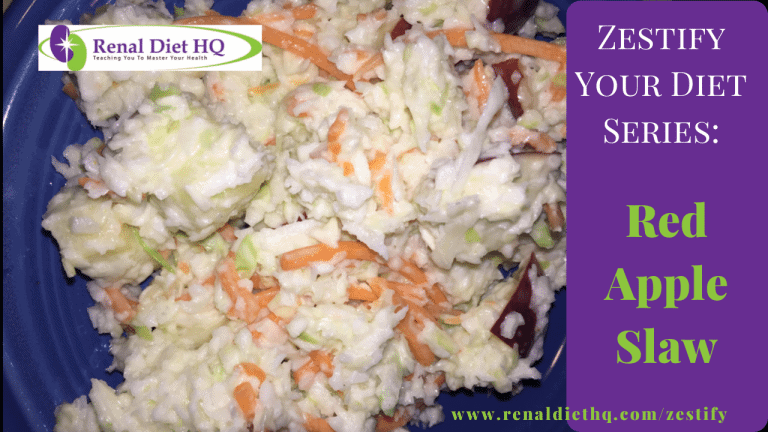 Delicious Sweet Red Apple Slaw Vegetarian Side Dish Low Sodium For Kidney Failure