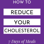 Daily Meal Plan To Lower Cholesterol