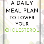 Daily Meal Plan To Lower Cholesterol