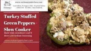 Low Sodium Turkey Stuffed Green Peppers