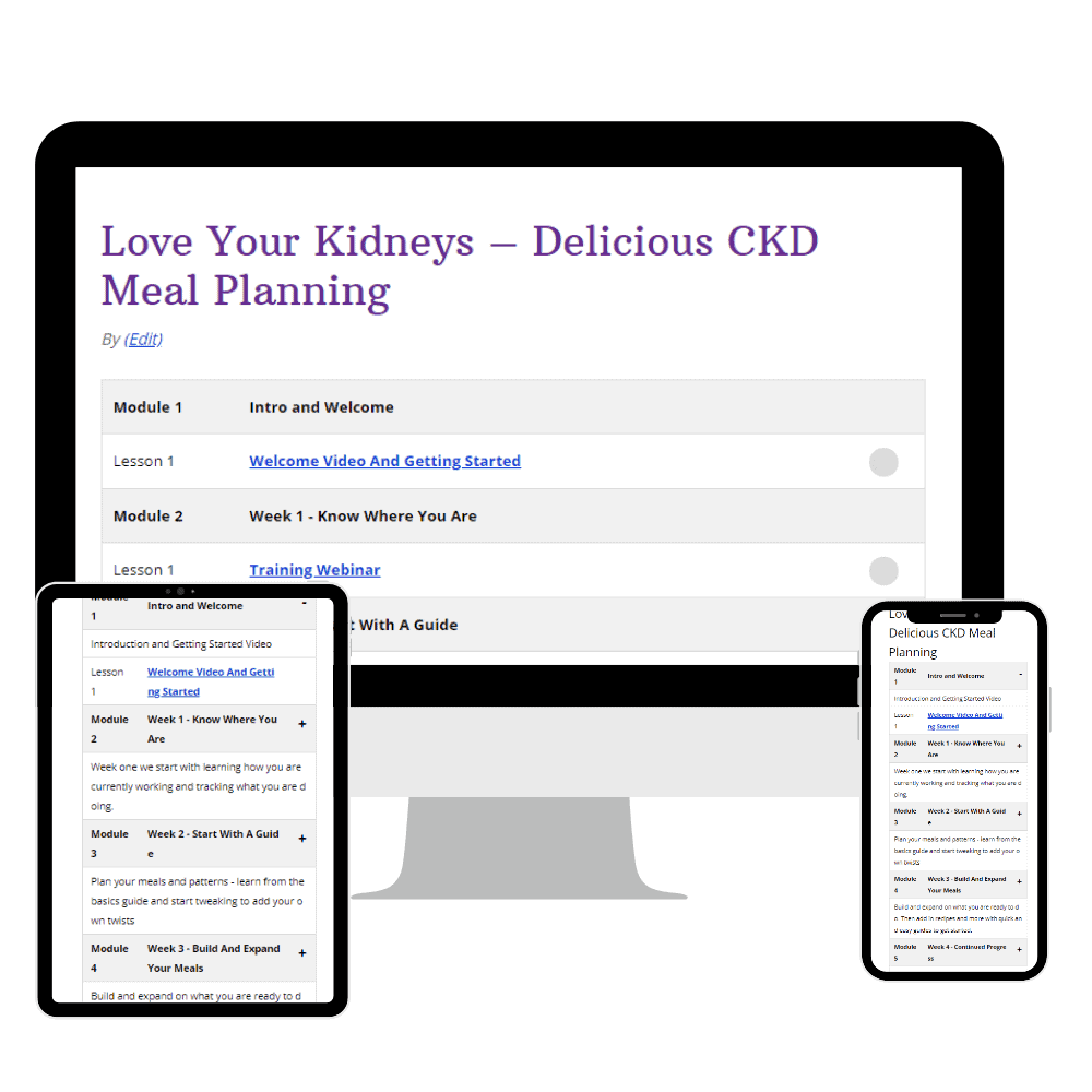 Love Your Kidneys Delicious CKD Meal Planning - Renal Diet HQ