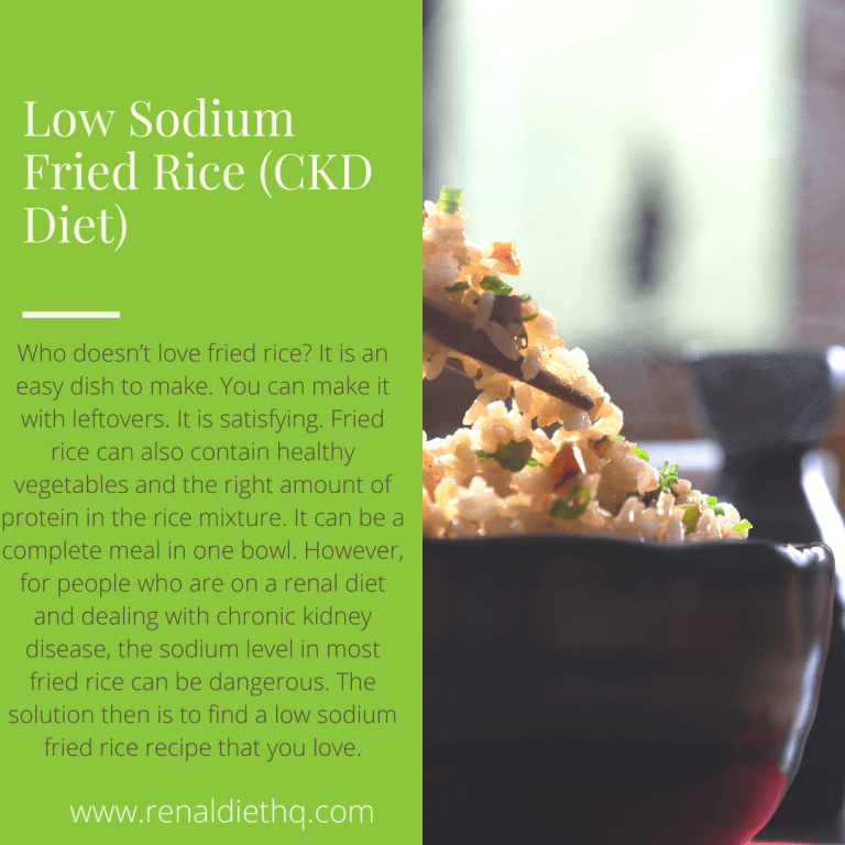 Low Sodium Fried Rice (CKD Diet)