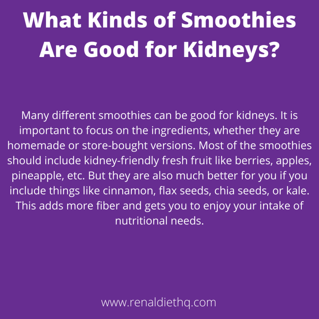 CKD Diet Low Potassium Smoothies Renal Diet HQ