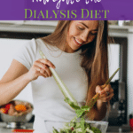 women mixing vegetables salad