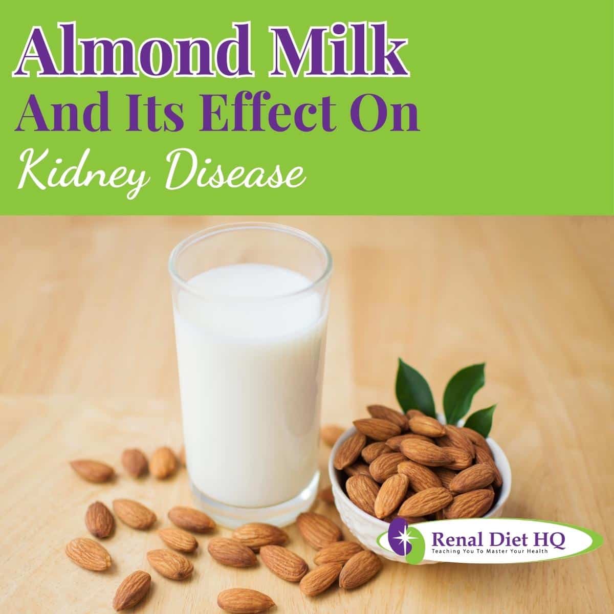 A glass of milk and small bowl of Almond