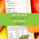 Nutritional label and vegetables