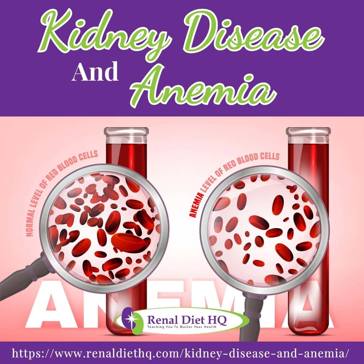 Anemia level of blood cells 