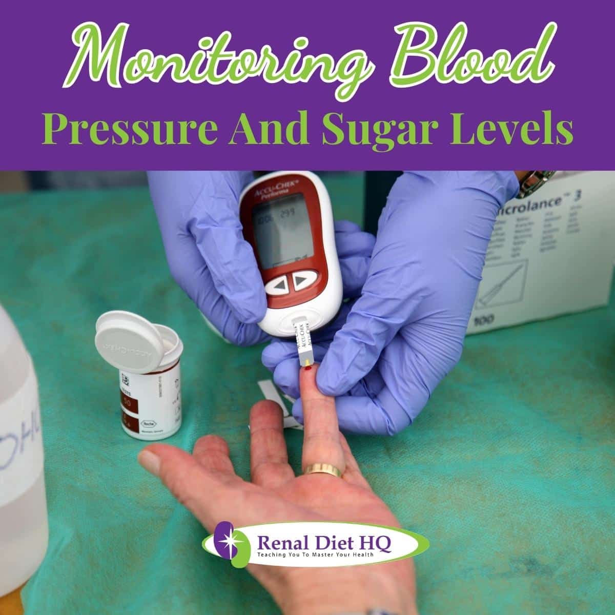 Measuring glucose level blood test