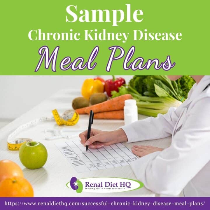 Sample Chronic Kidney Disease Meal Plans - Renal Diet HQ