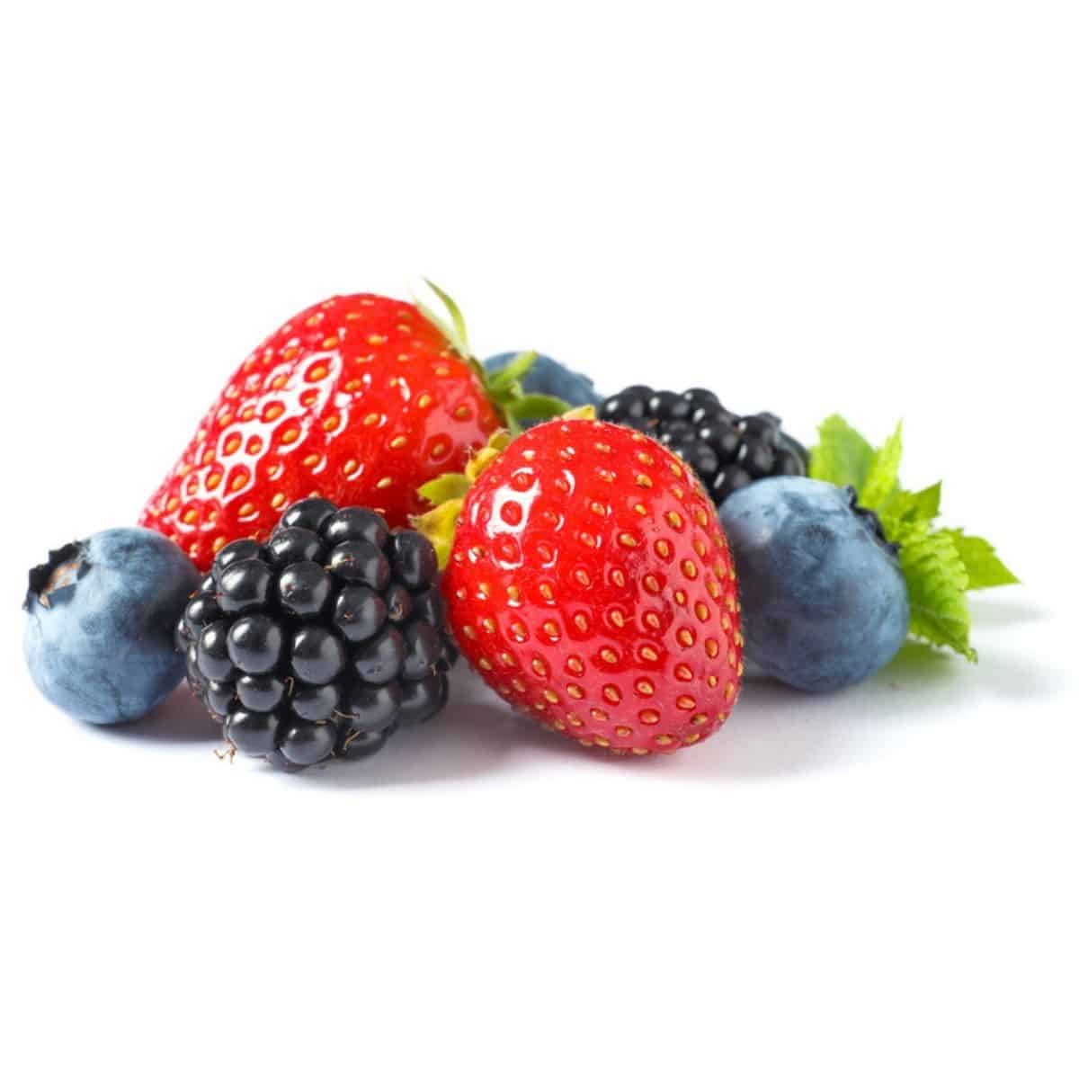 Strawberries, Blackberries and Blueberries