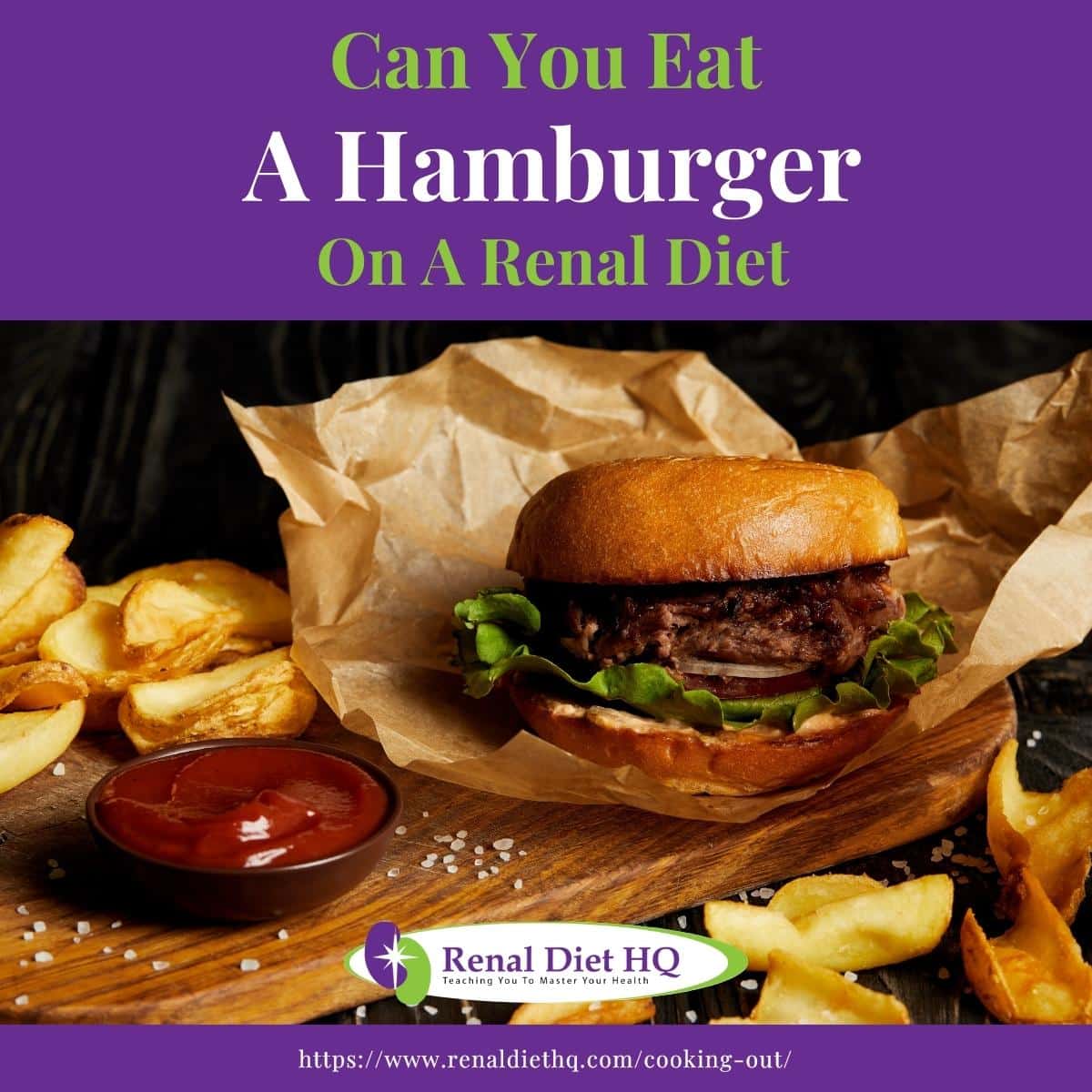 Hamburger with Potato chips and Ketchup