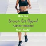 Woman doing workout running down the stairs