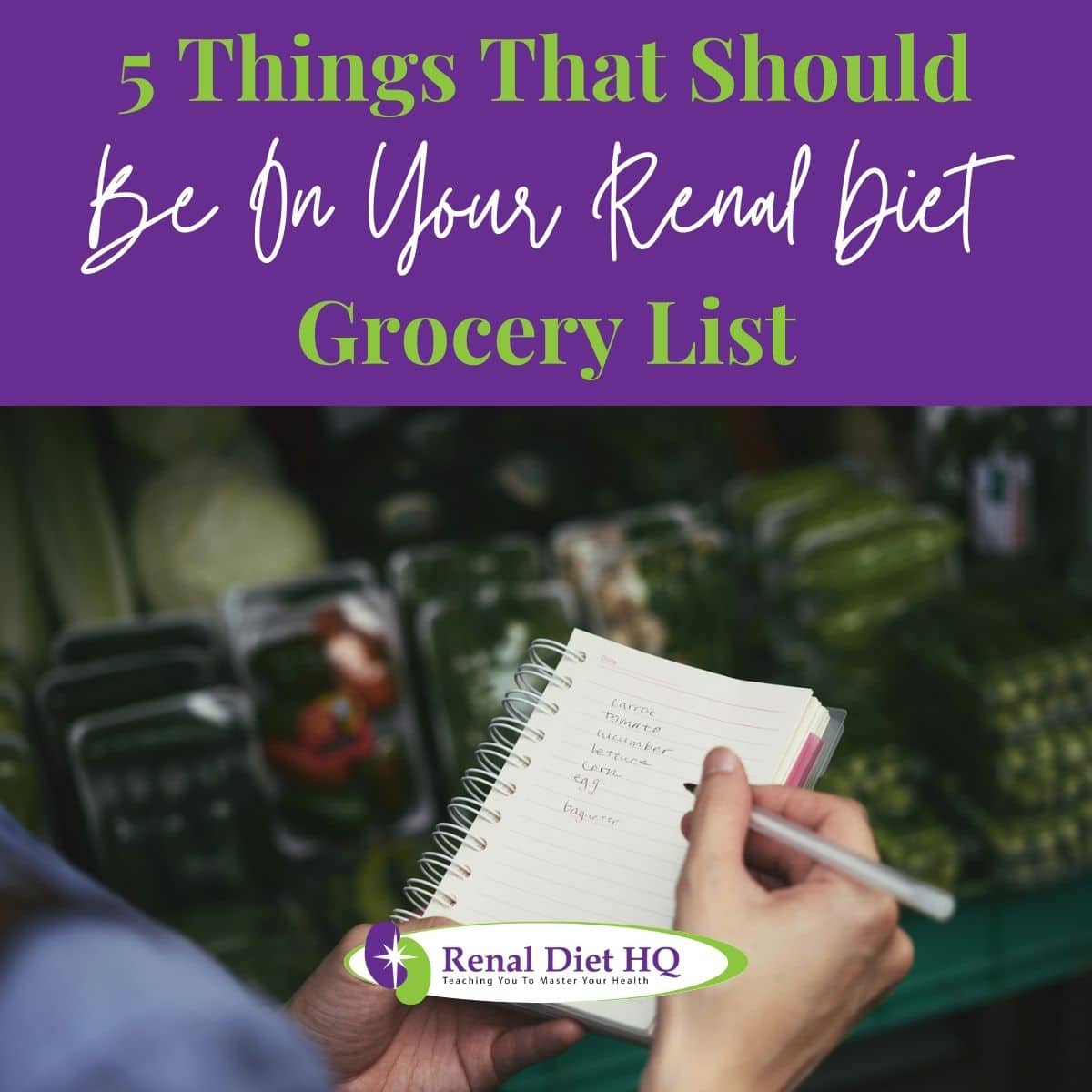  Close-up image of woman checking her Grocery list