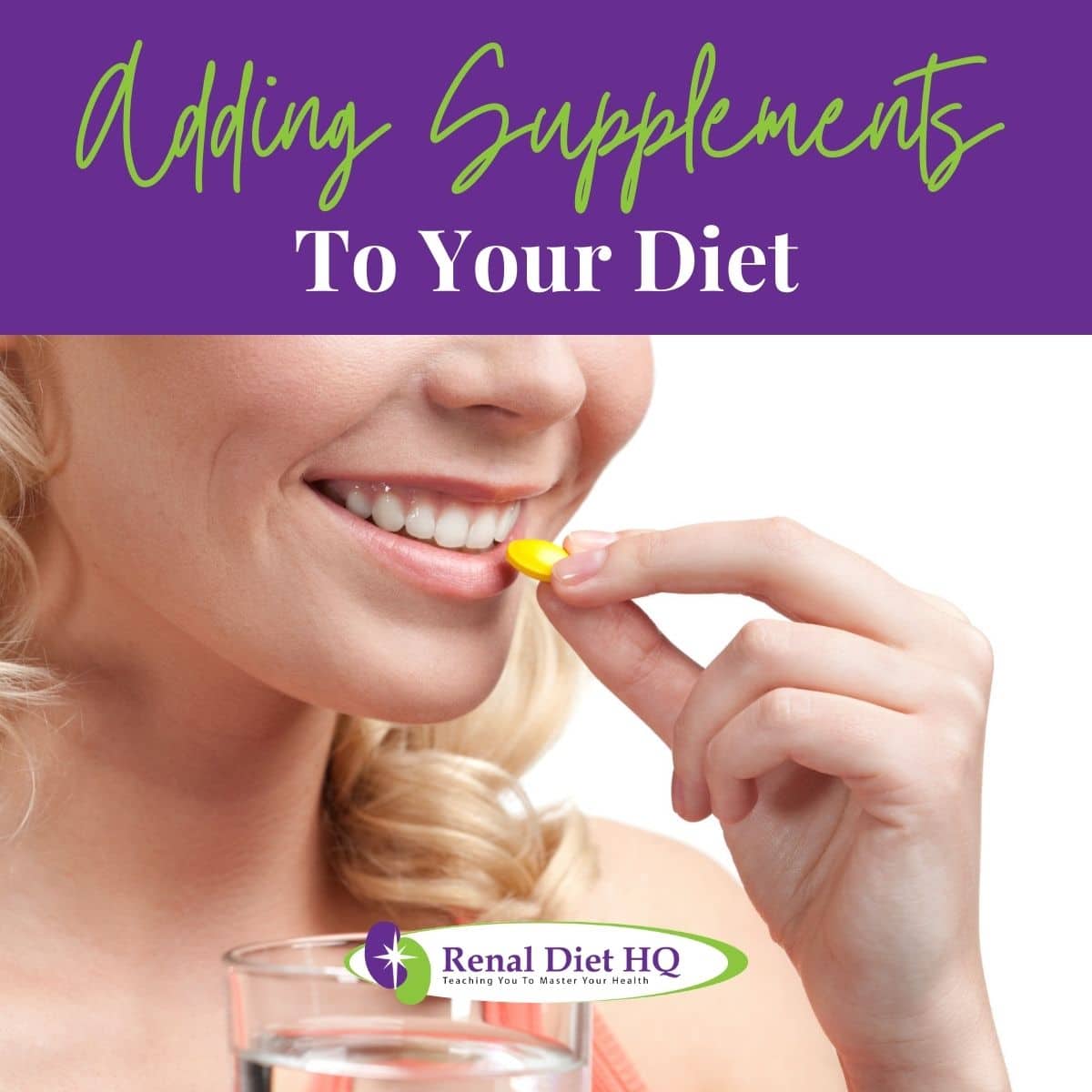 Lady takes supplement