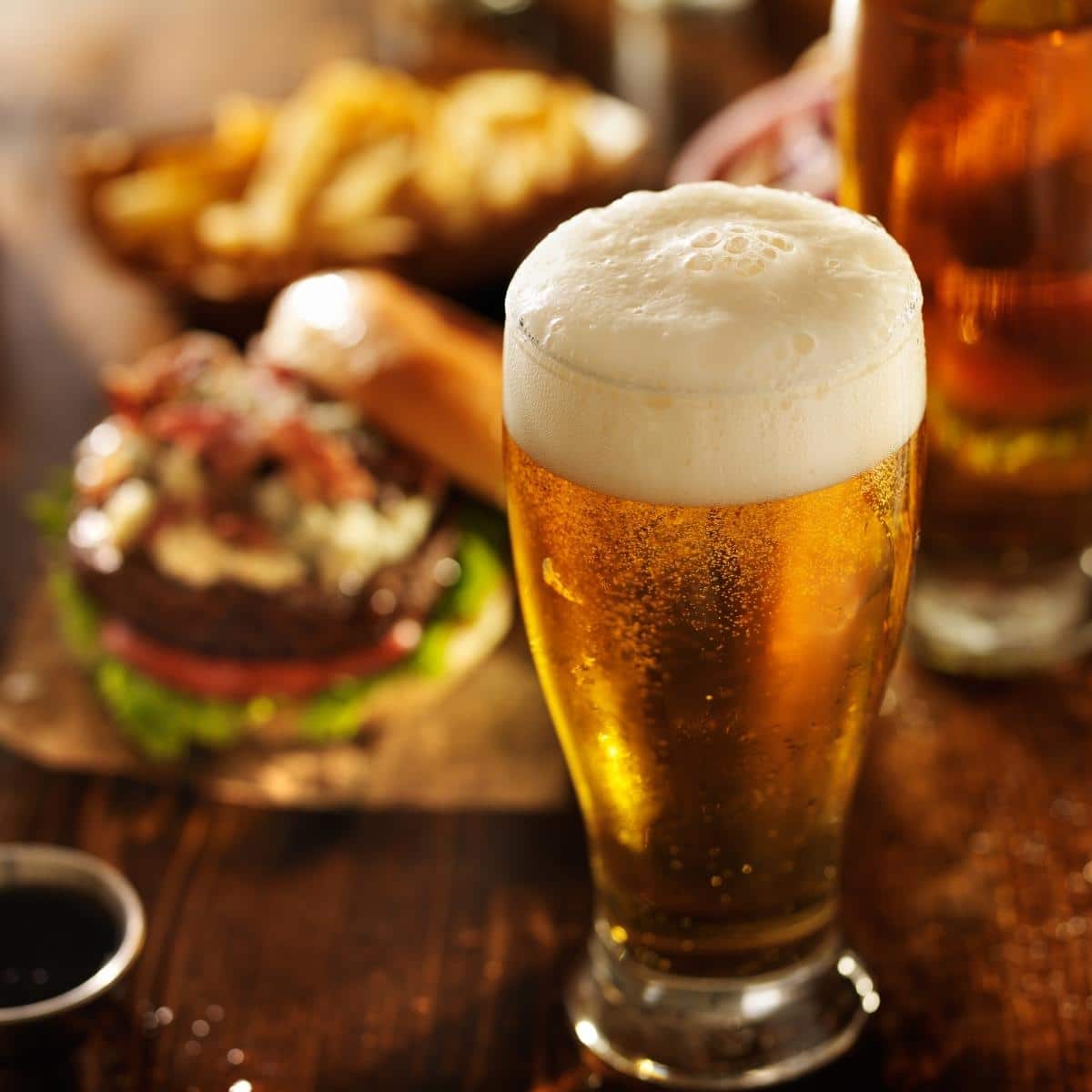 Beer with Hamburgers