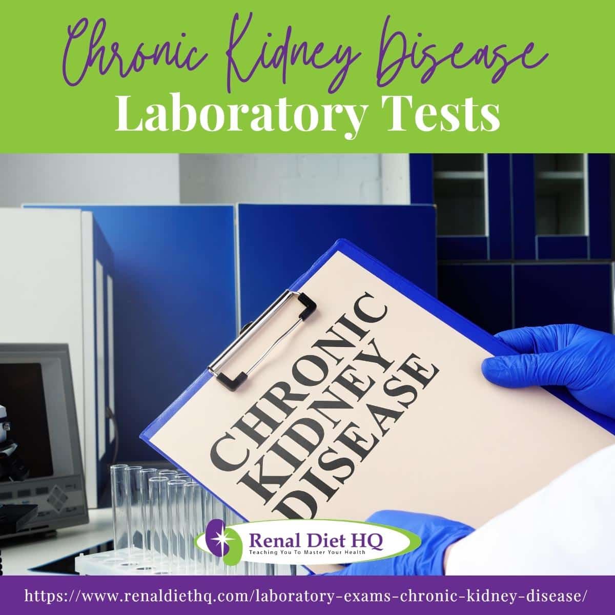 Chronic Kidney Disease CKD diagnosis in the medical laboratory.