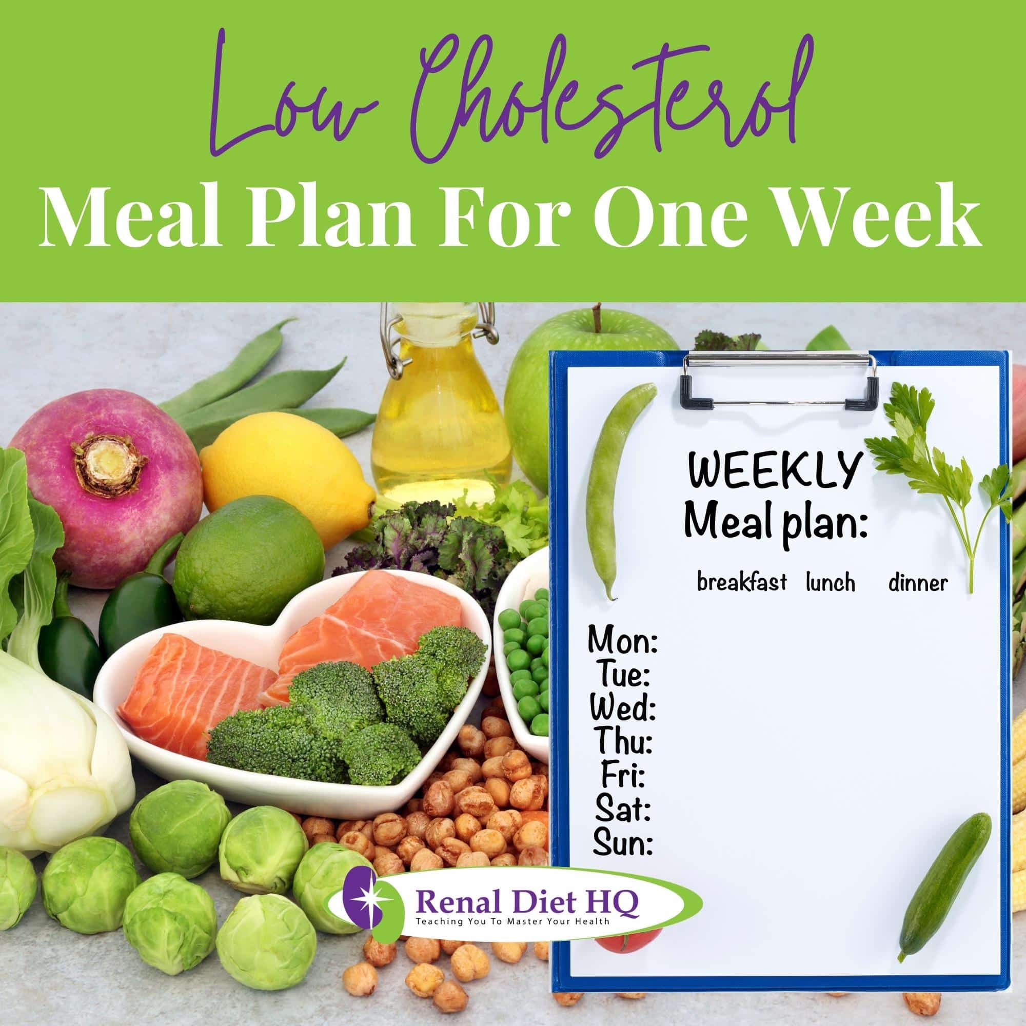 Weekly meal plan - Broccoli, salmon, apples and Peas