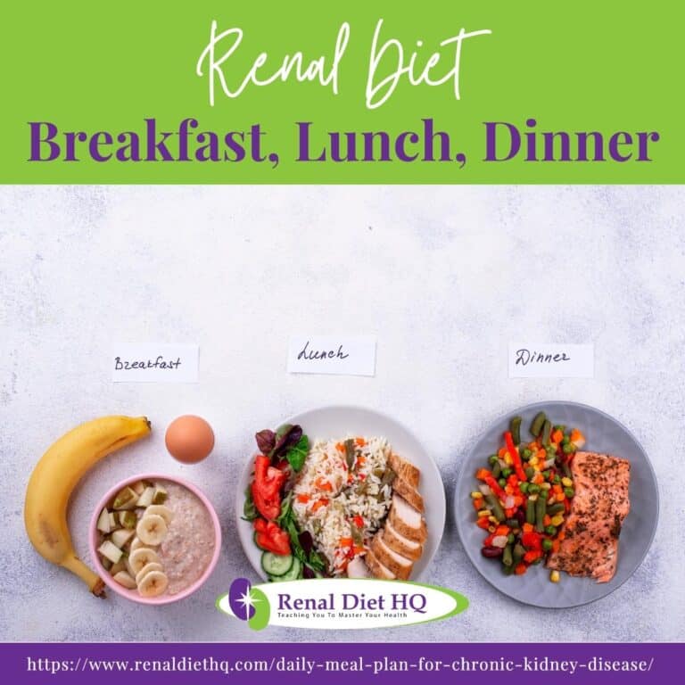 Renal Diet Breakfast, Lunch, Dinner - RDHQ