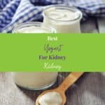 yogurt in jars on a wooden table