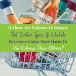 Bottles of alcohol in a small grocery card