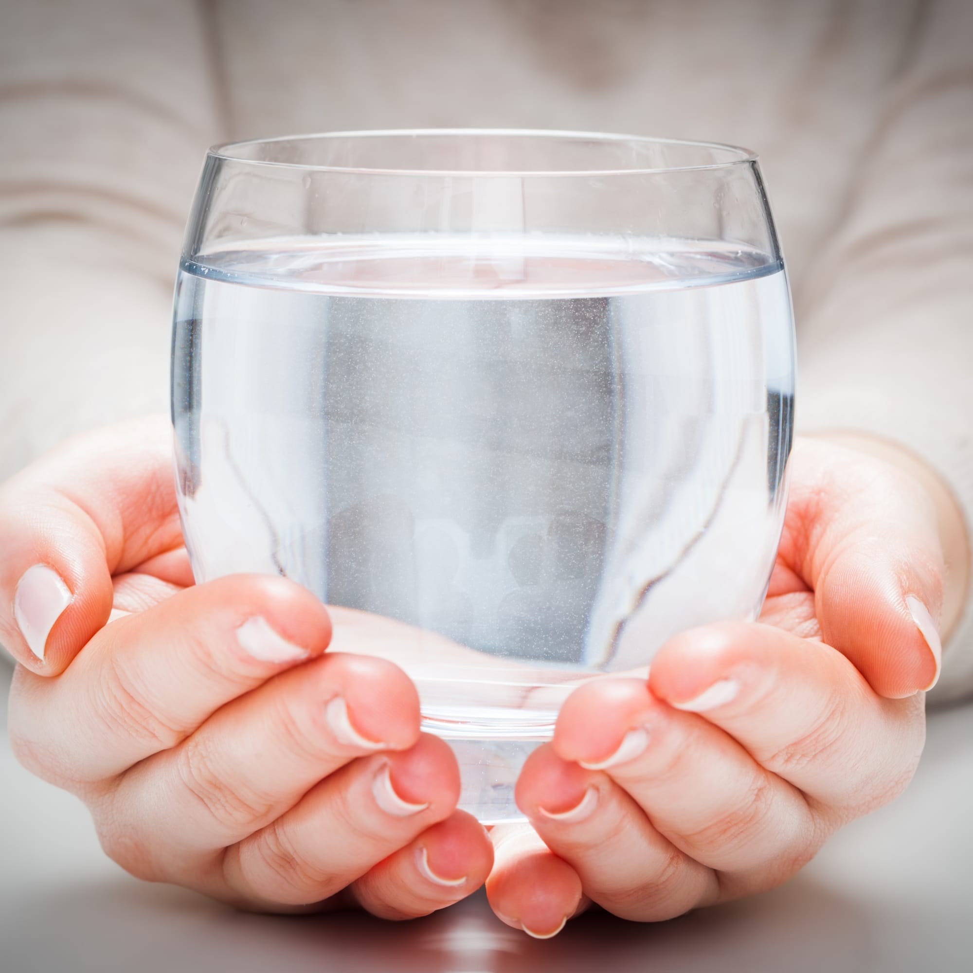 water poured into a glass.