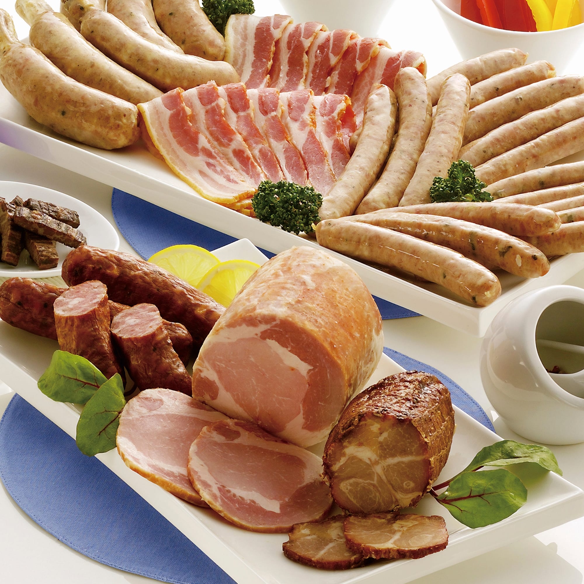 Variety of processed meats