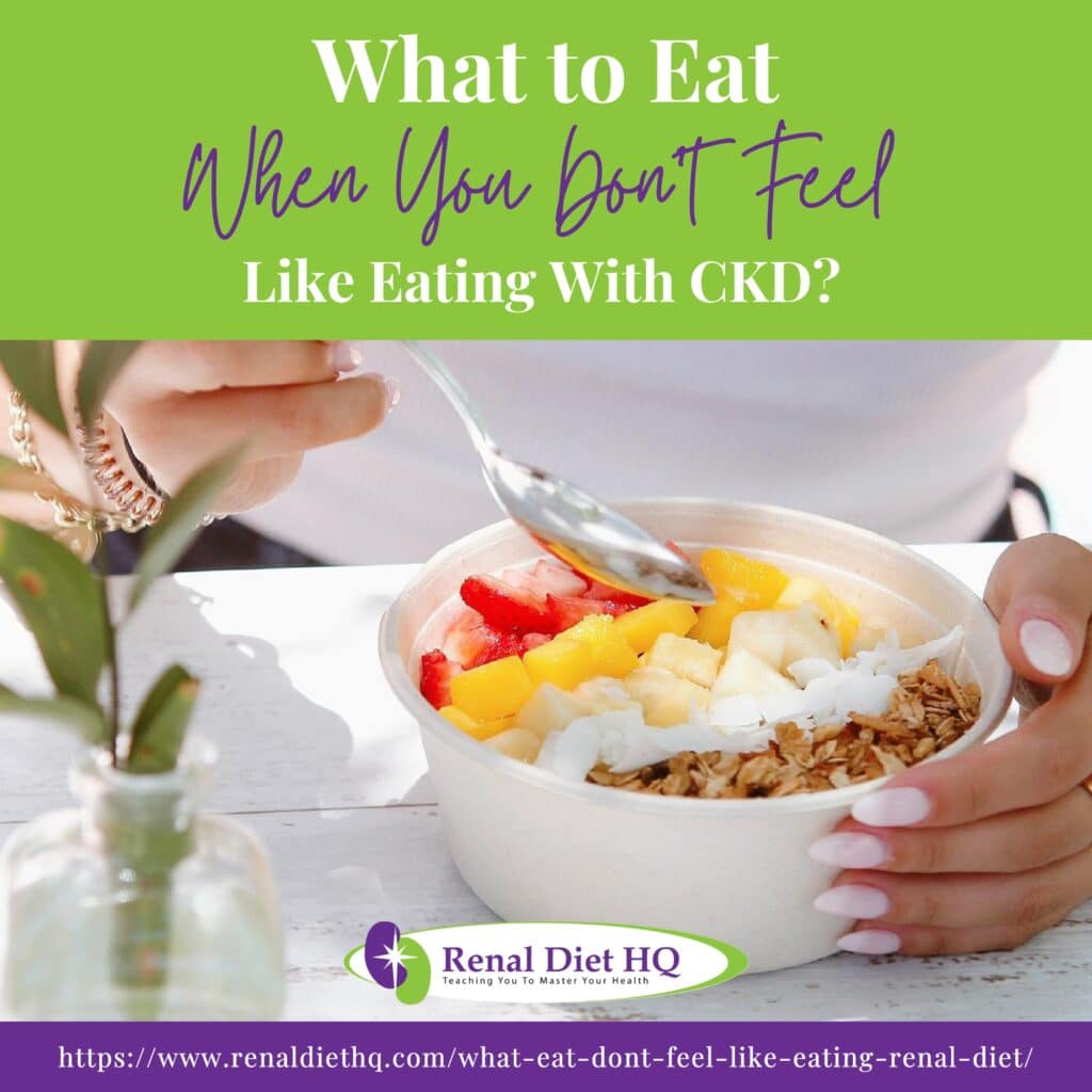What to Eat When You Don't Feel Like Eating With CKD Renal Diet HQ