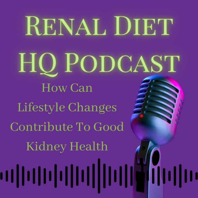 RENAL DIET HQ PODCAST How Can Lifestyle Changes Contribute To Good Kidney Health.
