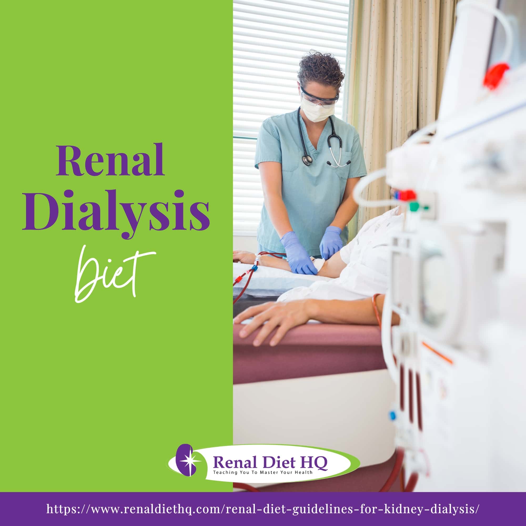 Nurse Giving Renal Dialysis Treatment to Patient