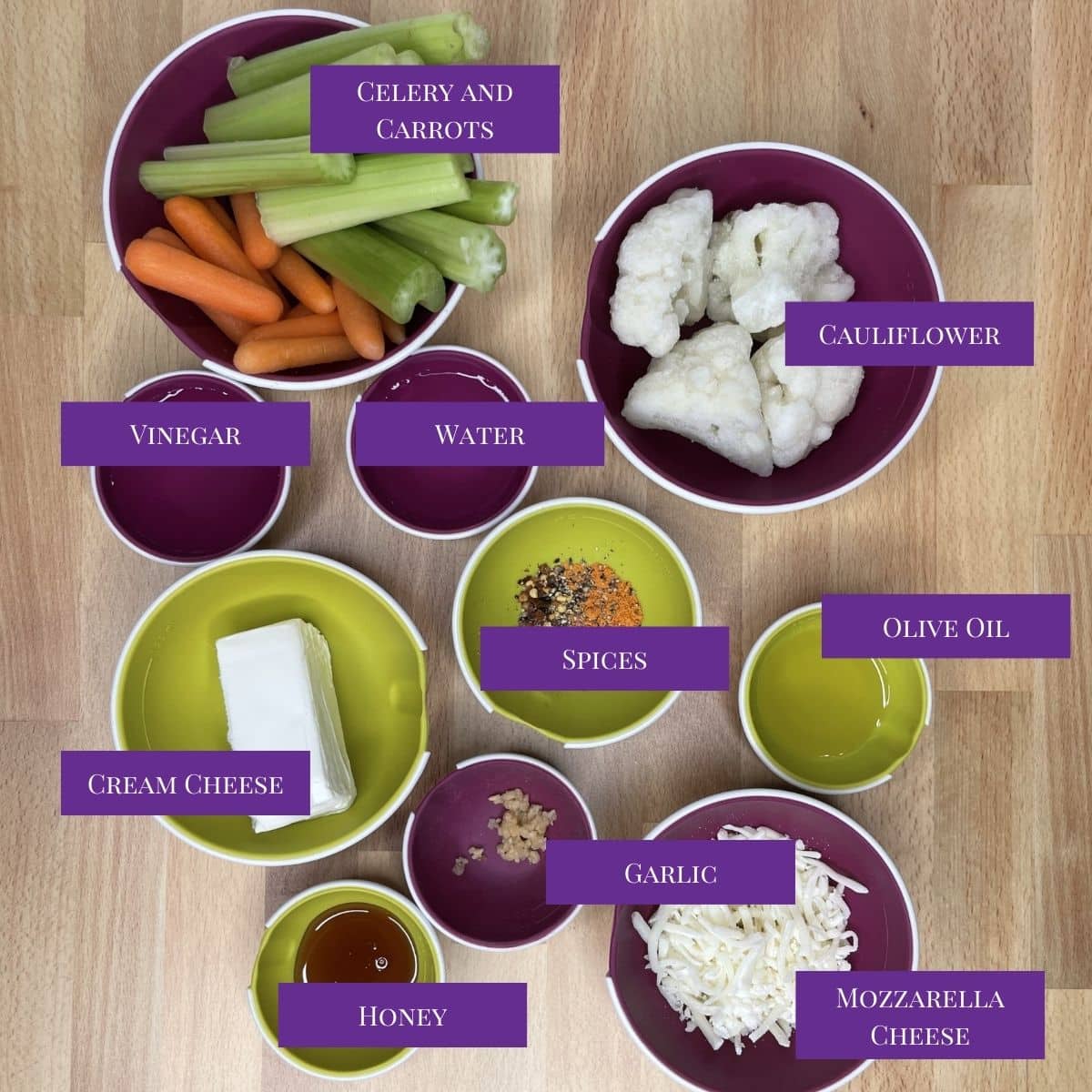 Buffalo Cauliflower Dip Ingredients
