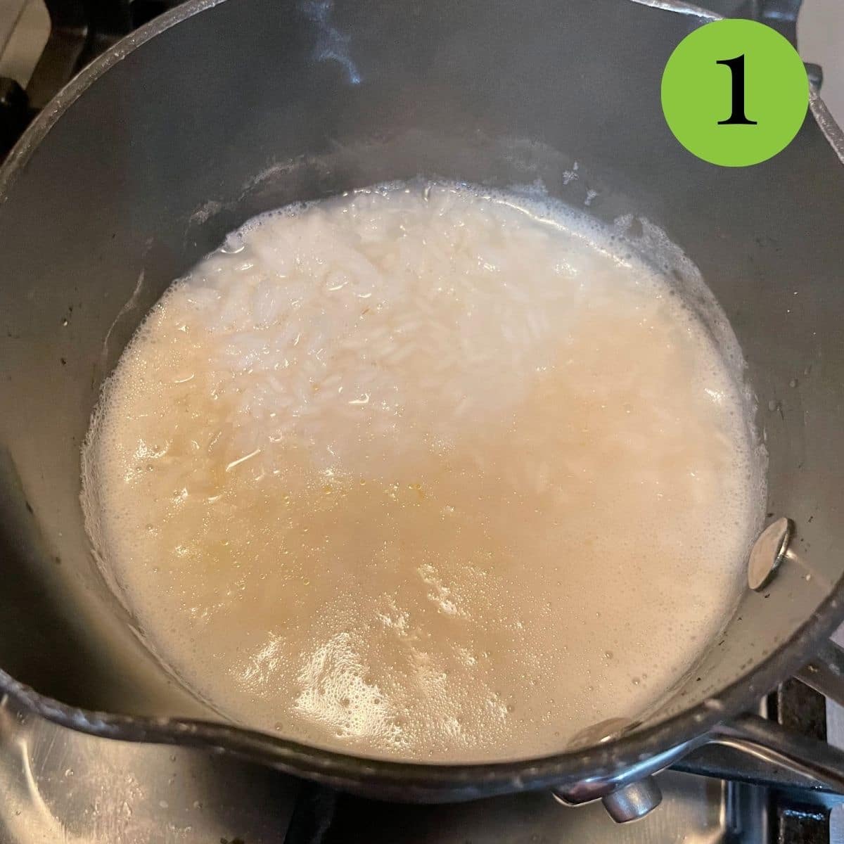 Step 1 of turkey Cabbage Rolls cook rice