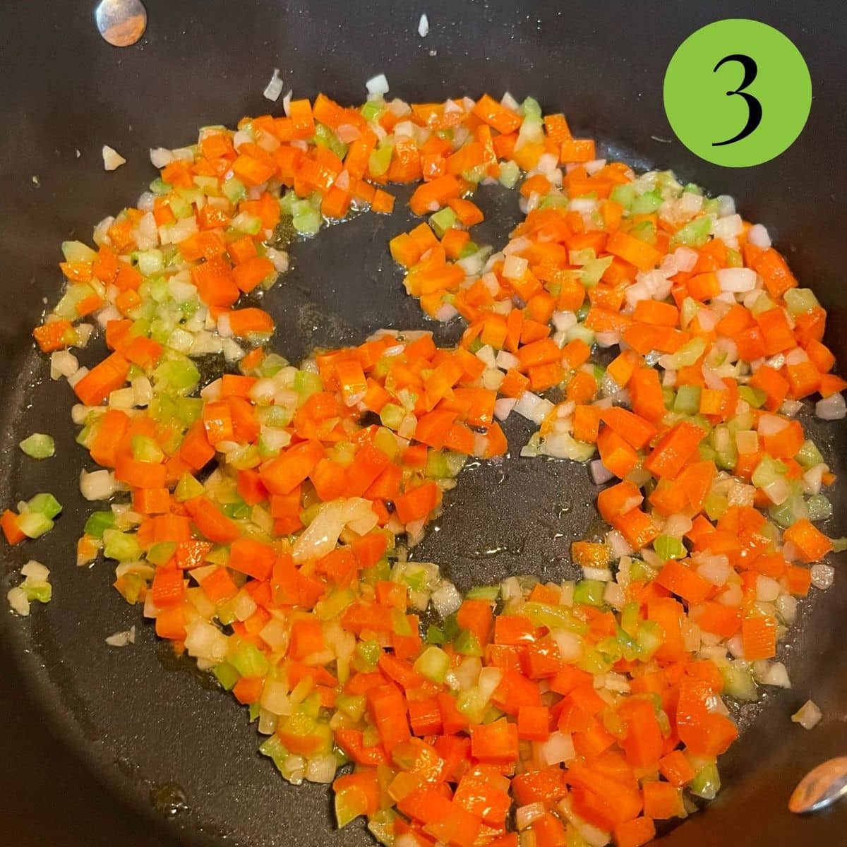 step 3. add vegetables and cooked to soften turkey cabbage roll.