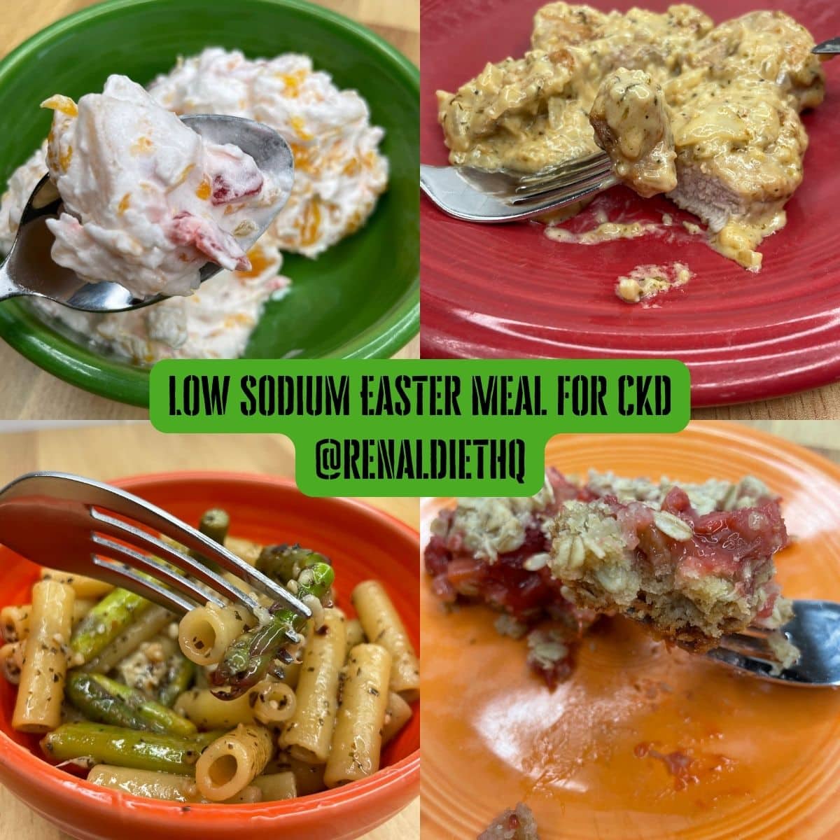 Low sodium easter meal for ckd
