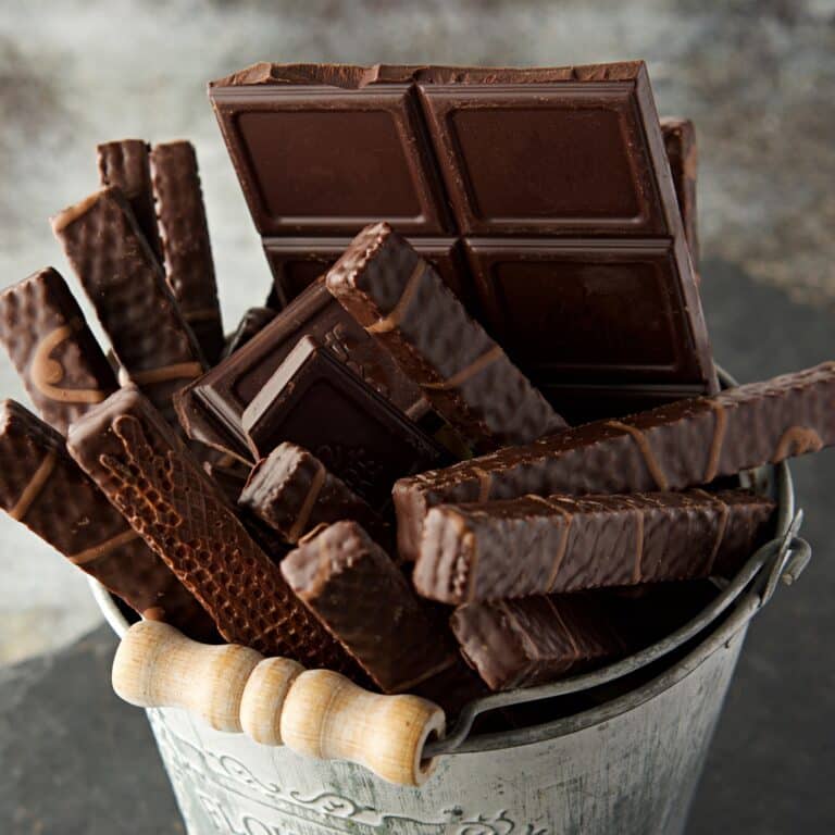 Chocolate in a bucket