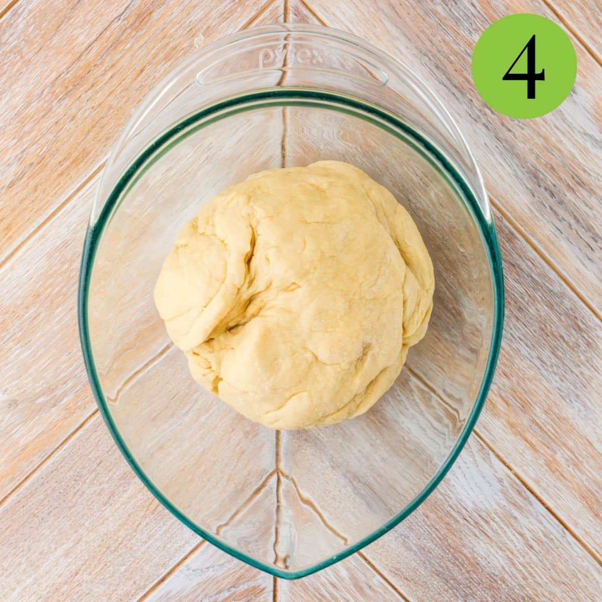 dough in a bowl ready to rise.