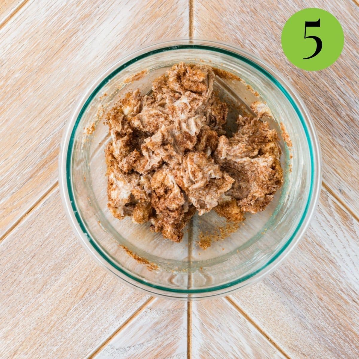 brown sugar, plant butter, cinnamon and vanilla in a microwave safe mixing bowl and mix with a spoon or fork until combined.