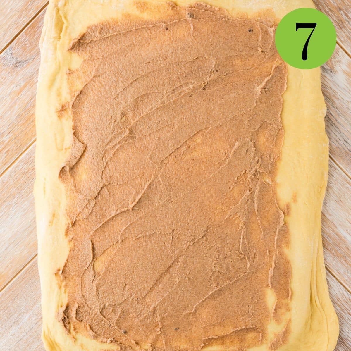 Stir and spread evenly on your dough leaving about a 1 inch border on the far edge.