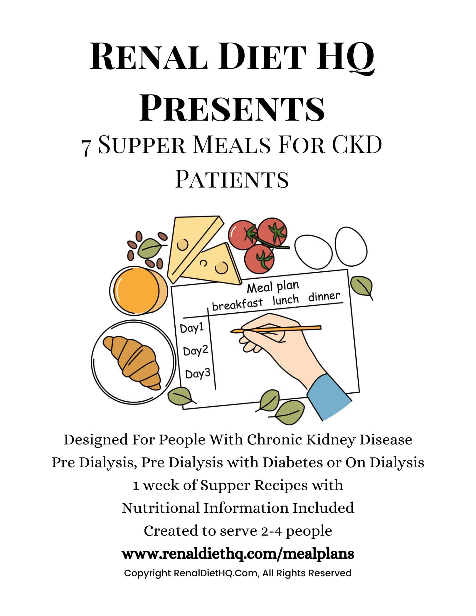 Renal Pre Dialysis Free 7 Day Meal Plan