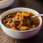 Close Up Of Baked Beans with Ground Beef