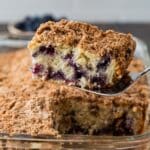 Close Up Of Blueberry Coffee Cake