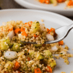 Close Up Of Mediterranean Inspired Quinoa Salad