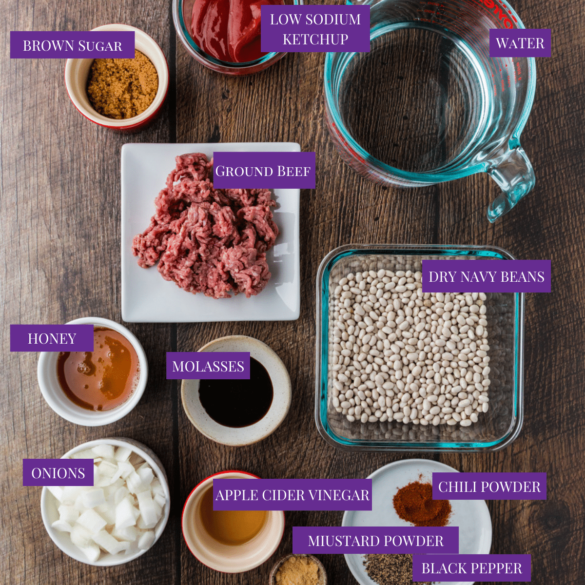Close-Up Of Baked-Beans with Ground Beef ingredients