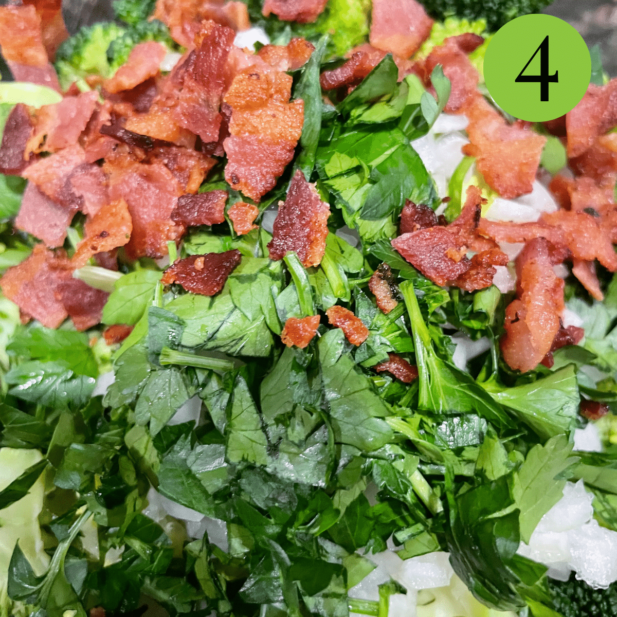 step 4 Of Creamy Broccoli Salad with-Bacon Ingredients